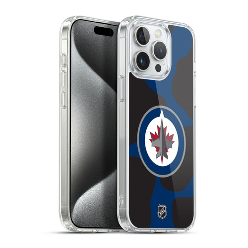 NHL Winnipeg Jets Cow Pattern Soft Gel Case for Apple iPhone 15 Pro Max & MagSafe