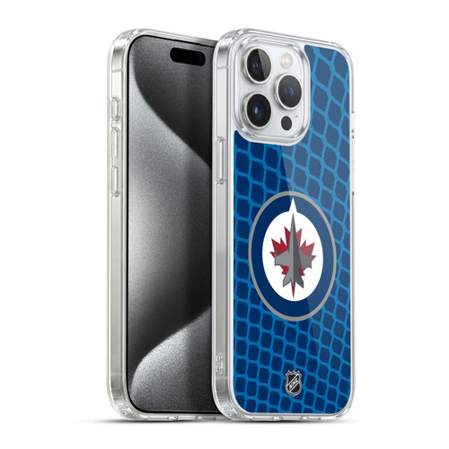 NHL Winnipeg Jets Net Pattern Soft Gel Case for Apple iPhone 15 Pro Max & MagSafe