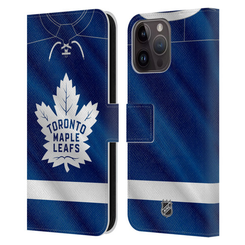 NHL Toronto Maple Leafs Jersey Leather Book Wallet Case Cover For Apple iPhone 15 Pro Max