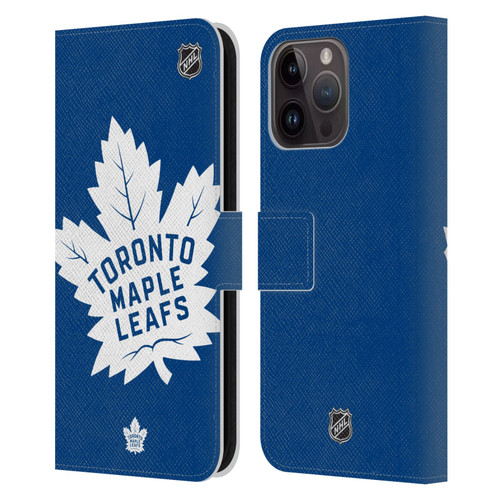NHL Toronto Maple Leafs Oversized Leather Book Wallet Case Cover For Apple iPhone 15 Pro Max