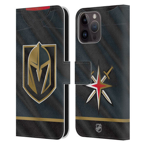NHL Vegas Golden Knights Jersey Leather Book Wallet Case Cover For Apple iPhone 15 Pro Max