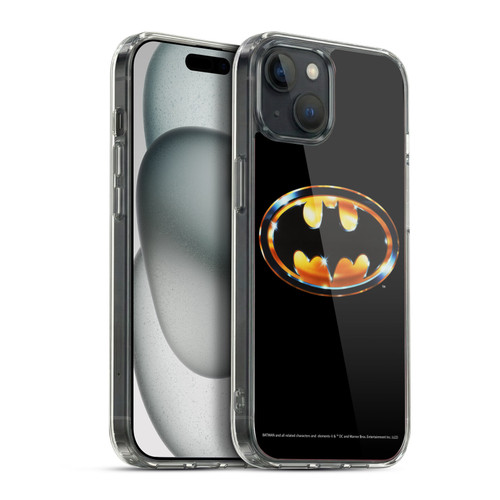 Batman (1989) Key Art Logo Soft Gel Case for Apple iPhone 15 Plus