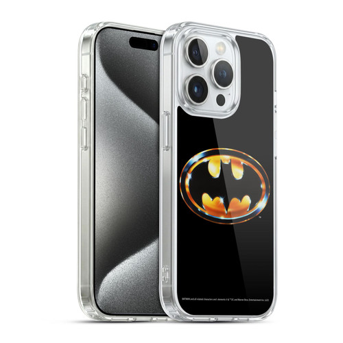 Batman (1989) Key Art Logo Soft Gel Case for Apple iPhone 15 Pro