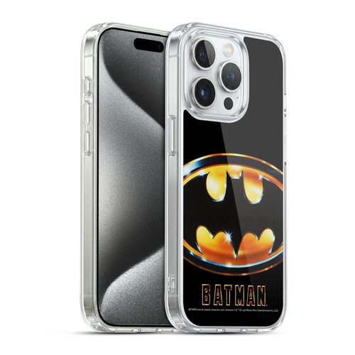 Batman (1989) Key Art Poster Soft Gel Case for Apple iPhone 15 Pro
