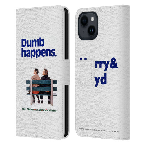 Dumb And Dumber Key Art Dumb Happens Leather Book Wallet Case Cover For Apple iPhone 15
