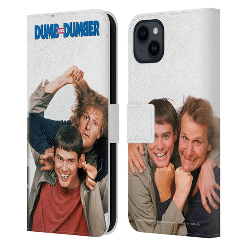 Dumb And Dumber Key Art Characters 1 Leather Book Wallet Case Cover For Apple iPhone 15 Plus
