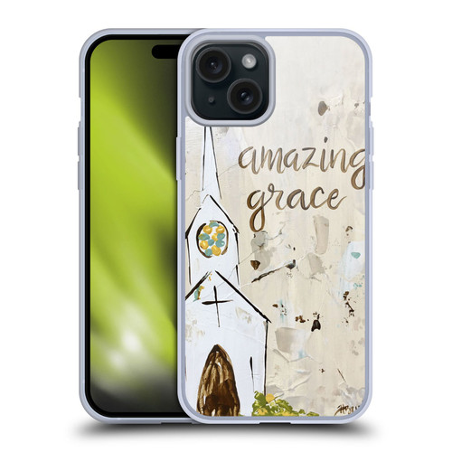 Haley Bush Church Painting Art Soft Gel Case for Apple iPhone 15 Plus & MagSafe