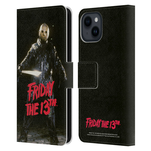 Friday the 13th Part VIII Jason Takes Manhattan Graphics Jason Voorhees Leather Book Wallet Case Cover For Apple iPhone 15