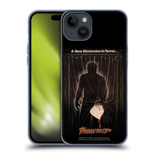 Friday the 13th Part III Key Art Poster 3 Soft Gel Case for Apple iPhone 15 Plus