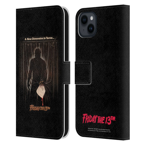 Friday the 13th Part III Key Art Poster 3 Leather Book Wallet Case Cover For Apple iPhone 15 Plus