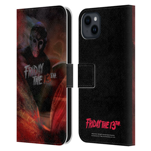 Friday the 13th Part III Key Art Poster Leather Book Wallet Case Cover For Apple iPhone 15 Plus