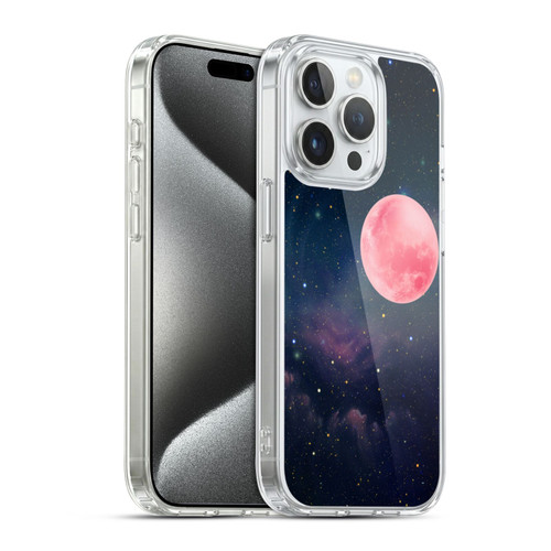 Cosmo18 Space Pink Moon Soft Gel Case for Apple iPhone 15 Pro & MagSafe