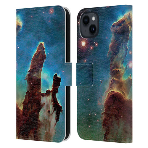 Cosmo18 Space 2 Nebula's Pillars Leather Book Wallet Case Cover For Apple iPhone 15 Plus