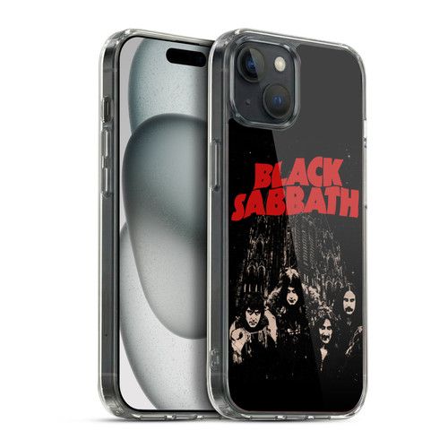 Black Sabbath Key Art Red Logo Soft Gel Case for Apple iPhone 15 Plus