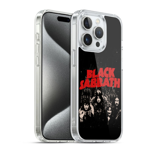 Black Sabbath Key Art Red Logo Soft Gel Case for Apple iPhone 15 Pro