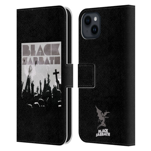 Black Sabbath Key Art Victory Leather Book Wallet Case Cover For Apple iPhone 15 Plus