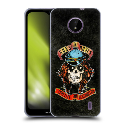 Guns N' Roses Vintage Rose Soft Gel Case for Nokia C10 / C20