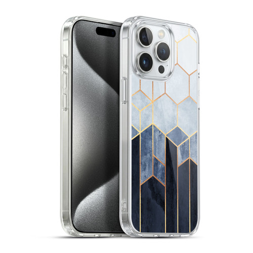 Elisabeth Fredriksson Sparkles Soft Blue Hexagons Soft Gel Case for Apple iPhone 15 Pro Max & MagSafe