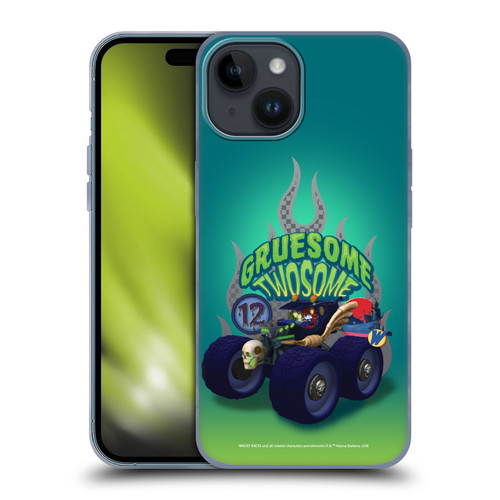 Wacky Races 2016 Graphics Gruesome Twosome Soft Gel Case for Apple iPhone 15