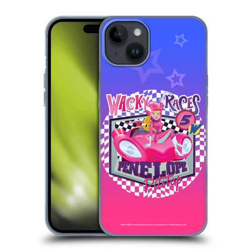 Wacky Races 2016 Graphics Penelope Pitstop Soft Gel Case for Apple iPhone 15 Plus