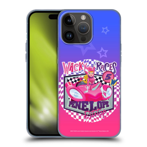 Wacky Races 2016 Graphics Penelope Pitstop Soft Gel Case for Apple iPhone 15 Pro Max