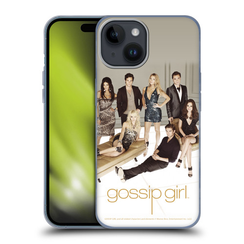 Gossip Girl Graphics Poster Soft Gel Case for Apple iPhone 15