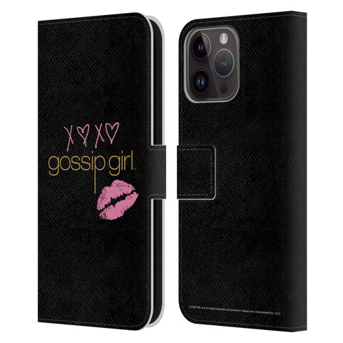 Gossip Girl Graphics XOXO Leather Book Wallet Case Cover For Apple iPhone 15 Pro Max