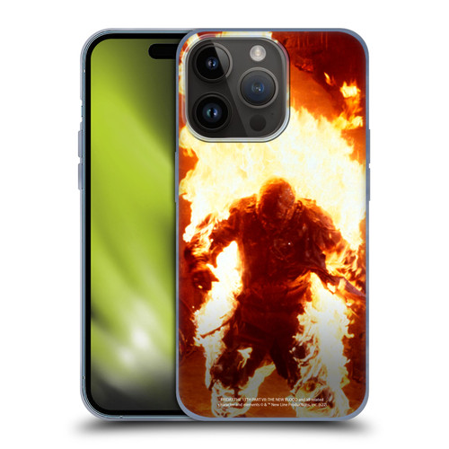 Friday the 13th Part VII The New Blood Graphics Jason Voorhees On Fire Soft Gel Case for Apple iPhone 15 Pro