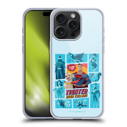 DC League Of Super Pets Graphics Tighten Your Collars Soft Gel Case for Apple iPhone 15 Pro Max