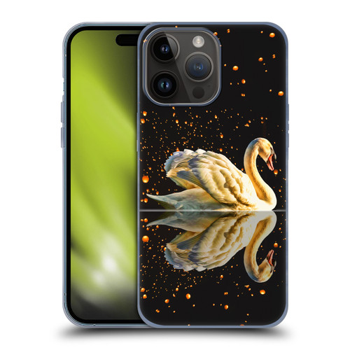 Dave Loblaw Animals Swan Lake Reflections Soft Gel Case for Apple iPhone 15 Pro Max