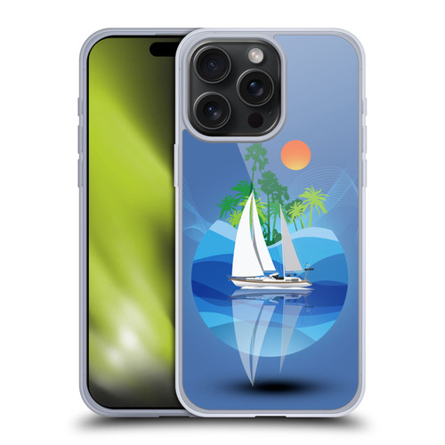 Dave Loblaw Contemporary Art Tropical Waters Soft Gel Case for Apple iPhone 15 Pro Max