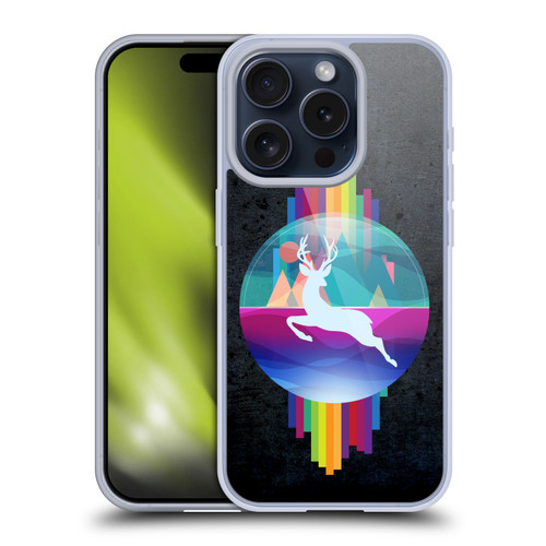Dave Loblaw Contemporary Art Deer In Dome Soft Gel Case for Apple iPhone 15 Pro