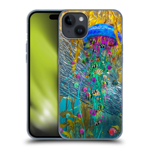 Dave Loblaw Jellyfish Jellyfish Kelp Field Soft Gel Case for Apple iPhone 15 Plus