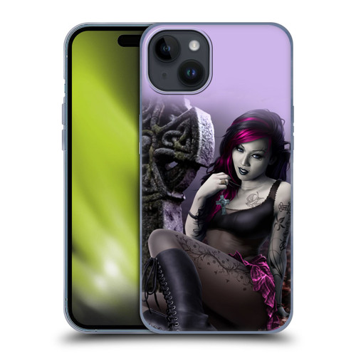 Tom Wood Fantasy Goth Girl Vampire Soft Gel Case for Apple iPhone 15 Plus