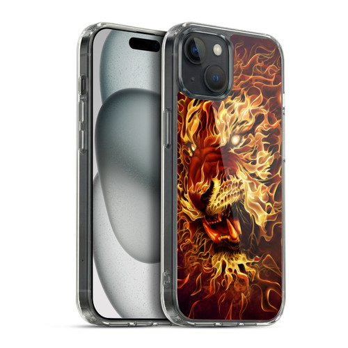 Tom Wood Fire Creatures Tiger Soft Gel Case for Apple iPhone 15 Plus & MagSafe