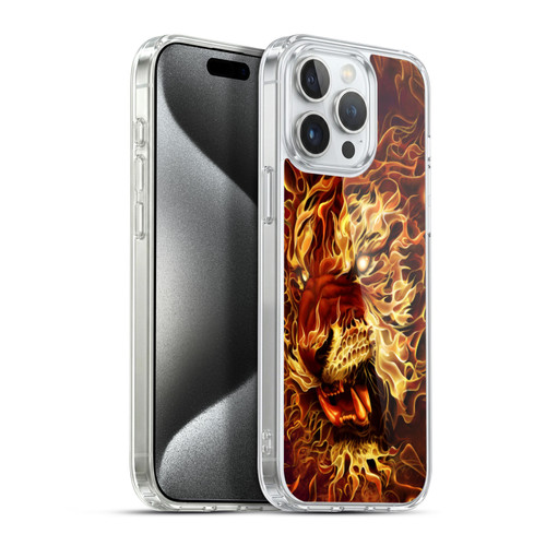 Tom Wood Fire Creatures Tiger Soft Gel Case for Apple iPhone 15 Pro Max & MagSafe