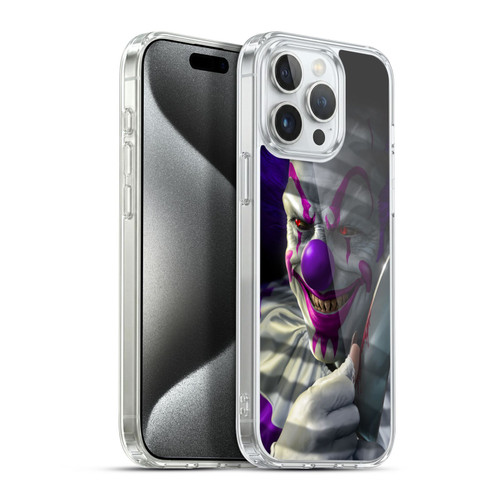 Tom Wood Horror Mischief The Clown Soft Gel Case for Apple iPhone 15 Pro Max & MagSafe