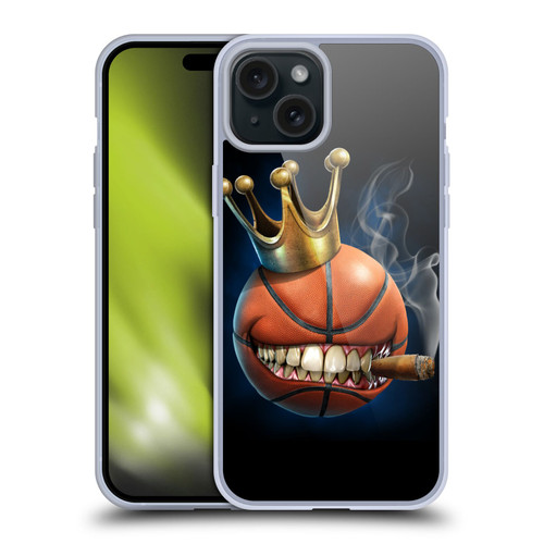 Tom Wood Monsters King Of Basketball Soft Gel Case for Apple iPhone 15 Plus