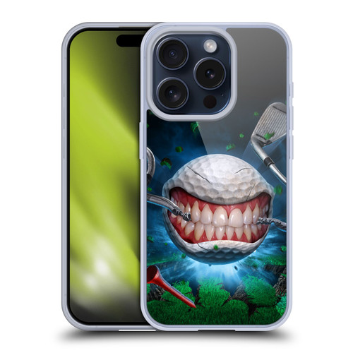 Tom Wood Monsters Golf Ball Soft Gel Case for Apple iPhone 15 Pro