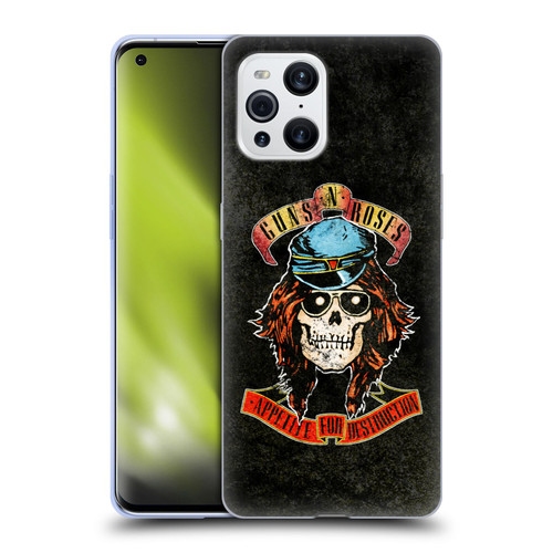 Guns N' Roses Vintage Rose Soft Gel Case for OPPO Find X3 / Pro