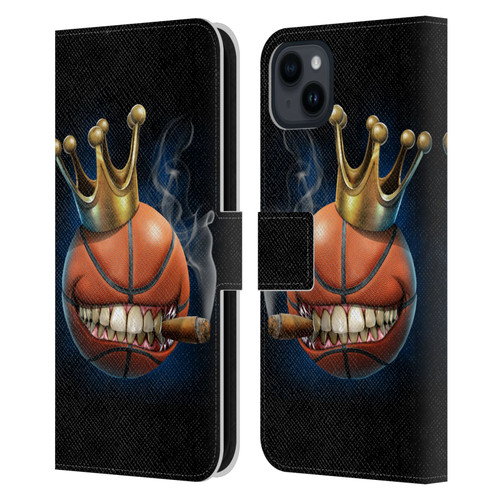 Tom Wood Monsters King Of Basketball Leather Book Wallet Case Cover For Apple iPhone 15 Plus