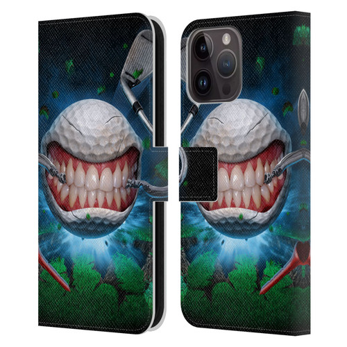 Tom Wood Monsters Golf Ball Leather Book Wallet Case Cover For Apple iPhone 15 Pro Max
