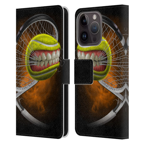 Tom Wood Monsters Tennis Leather Book Wallet Case Cover For Apple iPhone 15 Pro