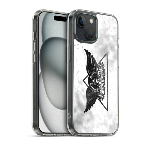 Aerosmith Black And White Triangle Winged Logo Soft Gel Case for Apple iPhone 15 & MagSafe