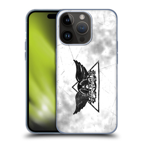 Aerosmith Black And White Triangle Winged Logo Soft Gel Case for Apple iPhone 15 Pro