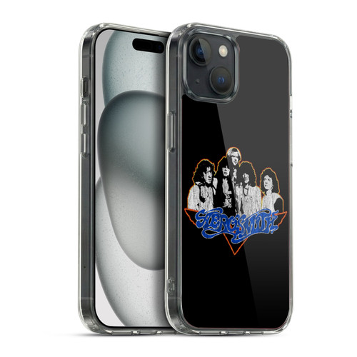 Aerosmith Classics Group Photo Vintage Soft Gel Case for Apple iPhone 15 Plus & MagSafe