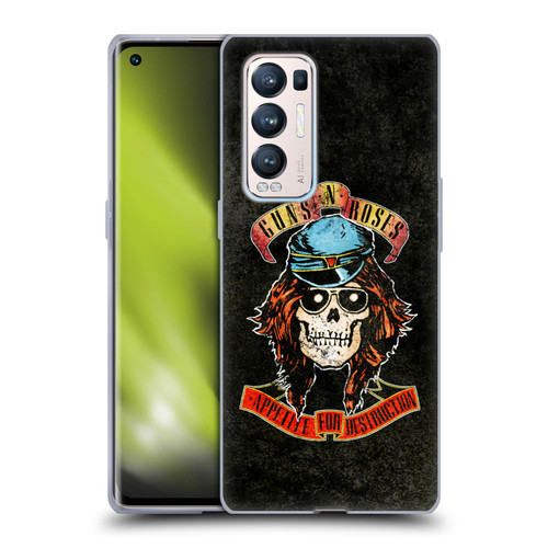Guns N' Roses Vintage Rose Soft Gel Case for OPPO Find X3 Neo / Reno5 Pro+ 5G