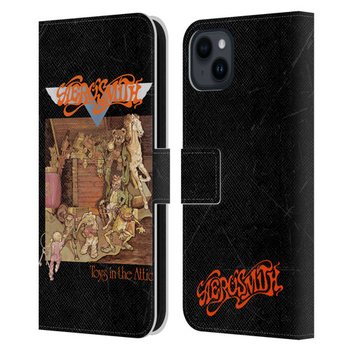 Aerosmith Classics Toys In The Attic Leather Book Wallet Case Cover For Apple iPhone 15 Plus