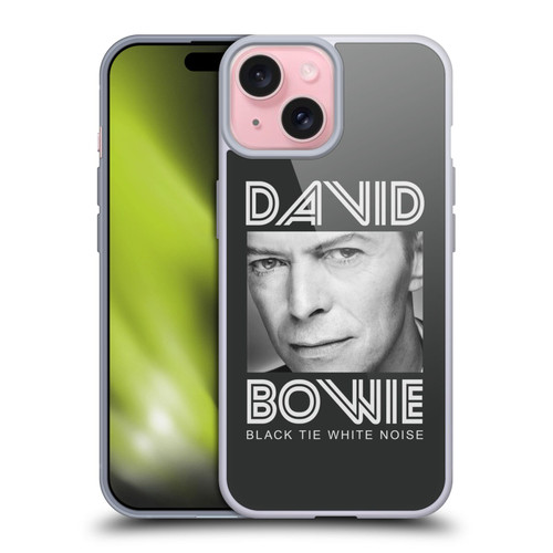 David Bowie Album Art Black Tie Soft Gel Case for Apple iPhone 15