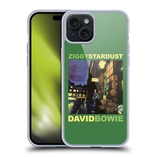 David Bowie Album Art Ziggy Stardust Soft Gel Case for Apple iPhone 15 Plus
